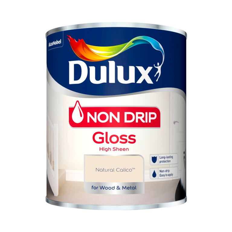 Dulux Non Drip Gloss 750ml - Natural Calico
