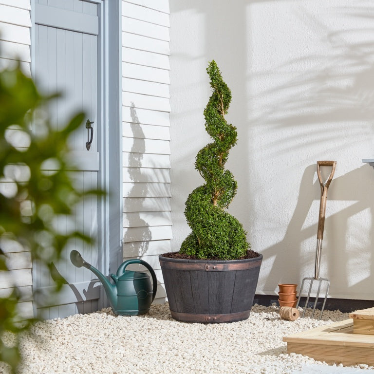 Strata Extra Large Oakwood Barrel Planter - 62.5cm
