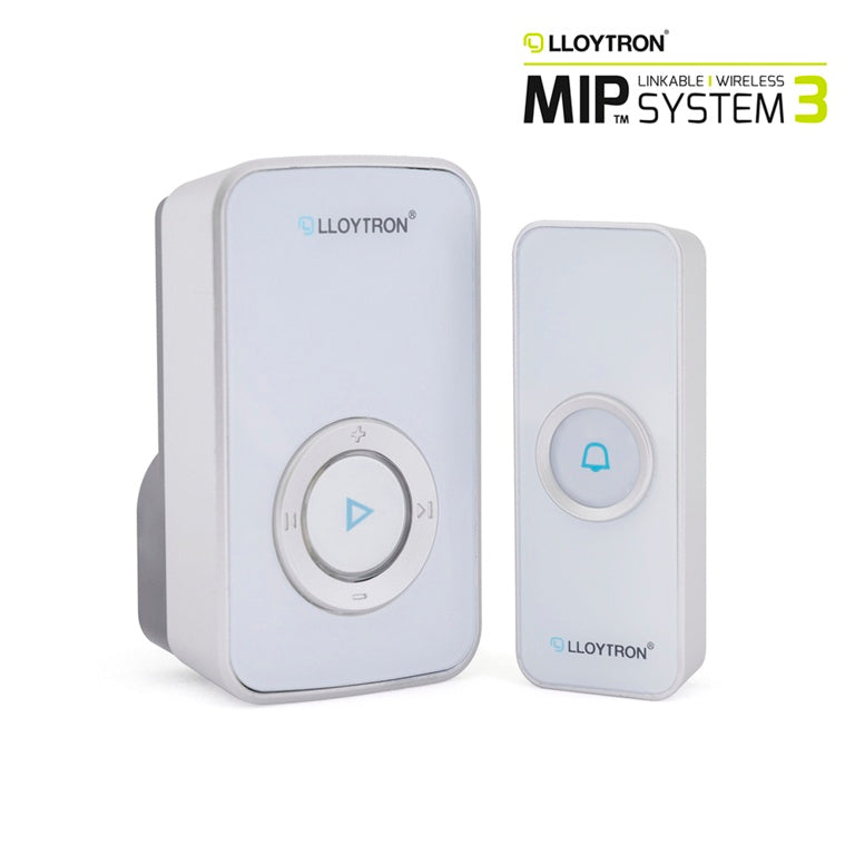 Lloytron 32 Melody Plugin Premium Door Chime Kit - 200m White