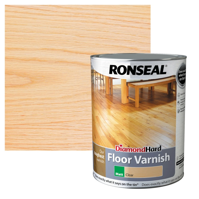 Ronseal Diamond Hard Floor Varnish 5L - Clear Matt