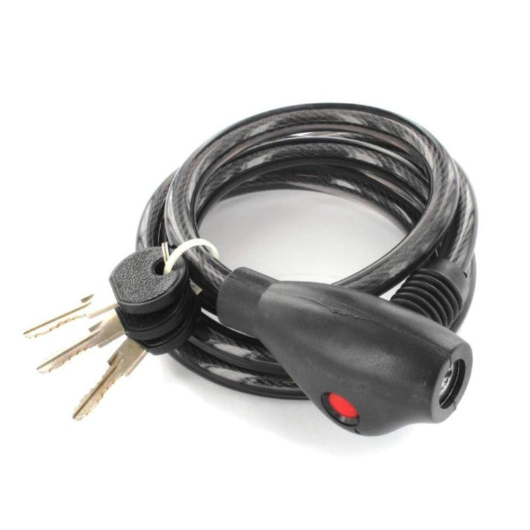 Securit Spiral Cable Lock with 3 Keys - 1500mm