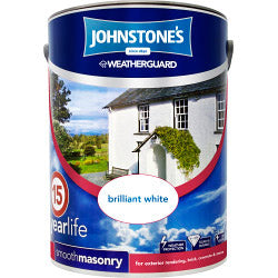Johnstone's Weatherguard Smooth Masonry 5L - Brilliant White