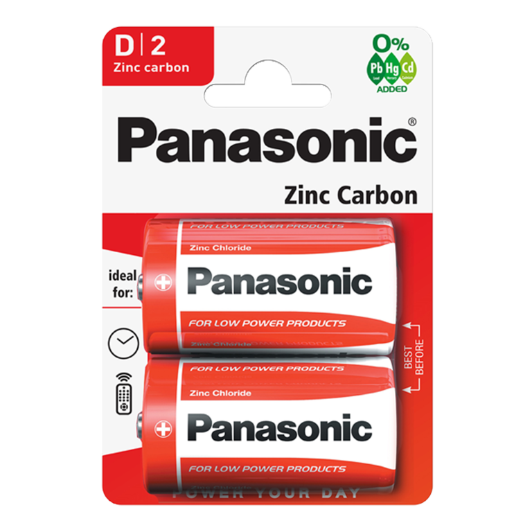 Panasonic Zinc Carbon Batteries - D Size