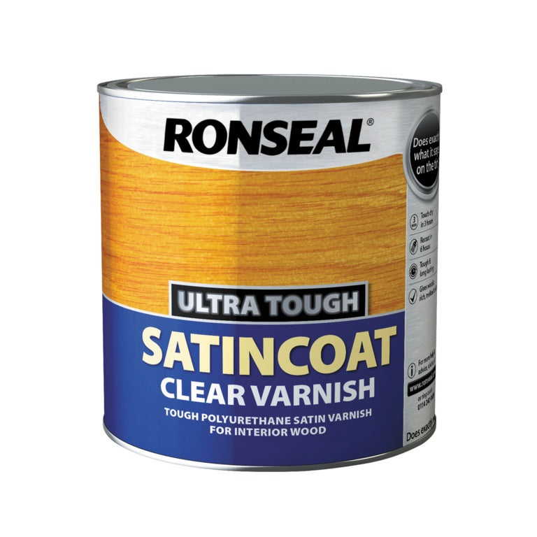 Ronseal Ultra Tough Varnish Satin Coat - 2.5L