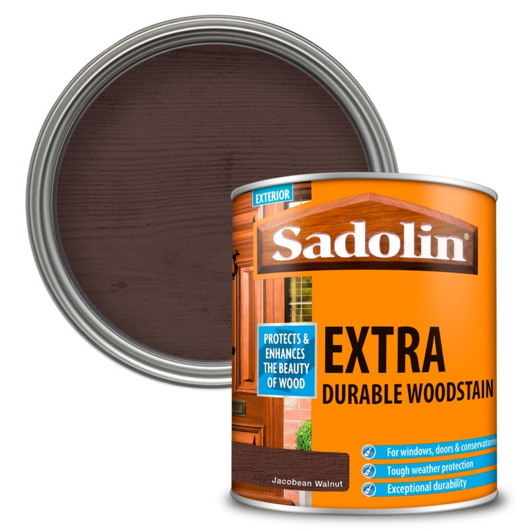 Sadolin Extra Durable Woodstain - 1L Jacobean Walnut