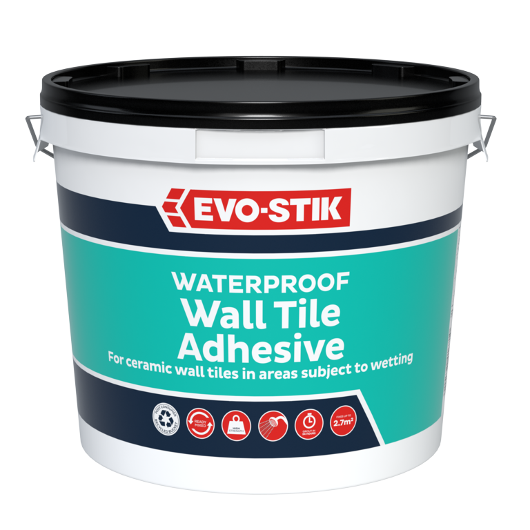 Evo-Stik Tile A Wall Waterproof Adhesive for Ceramic Tiles - 2.5L