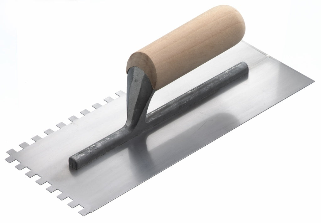 RST Notched Trowel - 10mm (Square Notch) Wood Handle