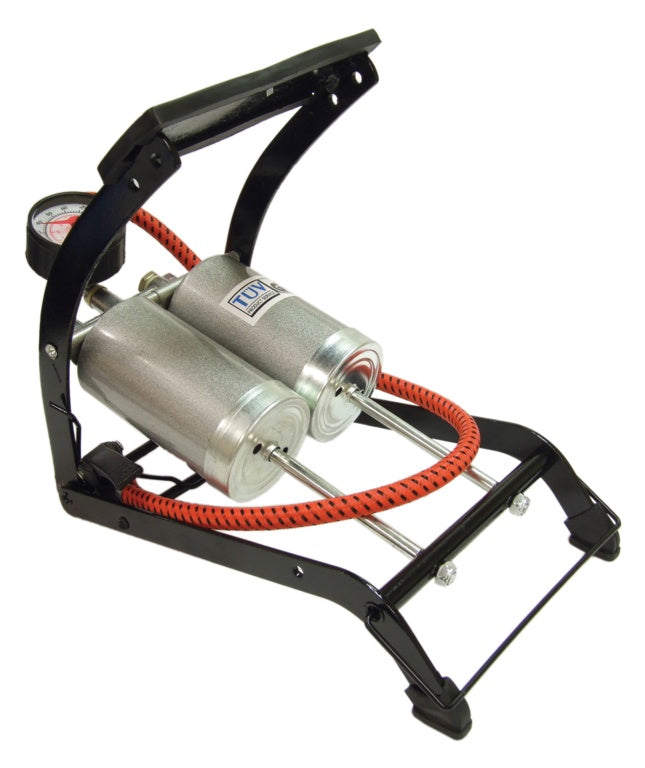 Streetwize Foot Pump Deluxe - Double Barrel