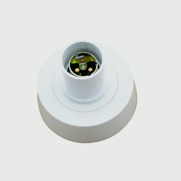 Securlec T2 Ceiling Rose Base Batten Lampholder - Pre-Packed