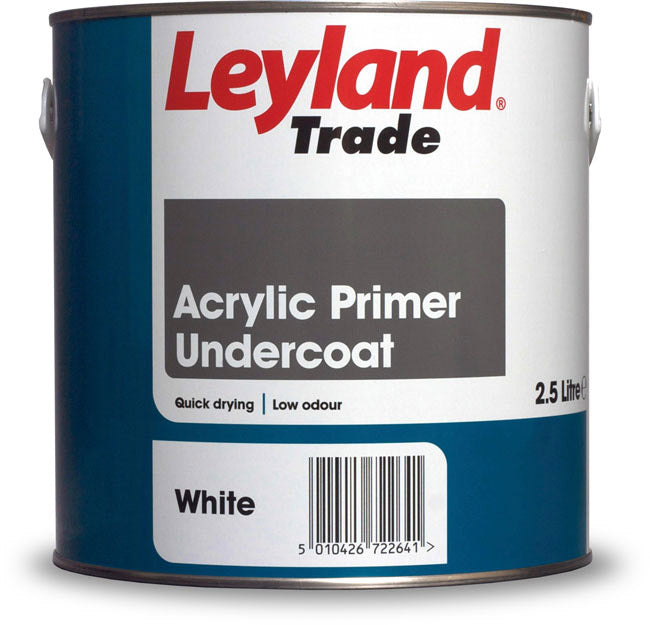 Leyland Trade Acrylic Primer Undercoat - 2.5L White