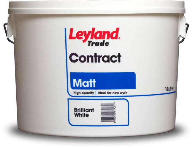 Leyland Trade Contract Matt - 10L Brilliant White