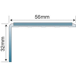Stikatak Slimline Single Square Nose - 2.44m