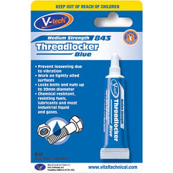 Streetwize V-Tech Threadlocker Adhesive - 6ml Blue