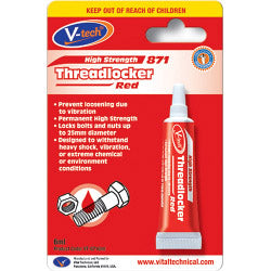 Streetwize V-Tech Threadlocker - 6g - Red