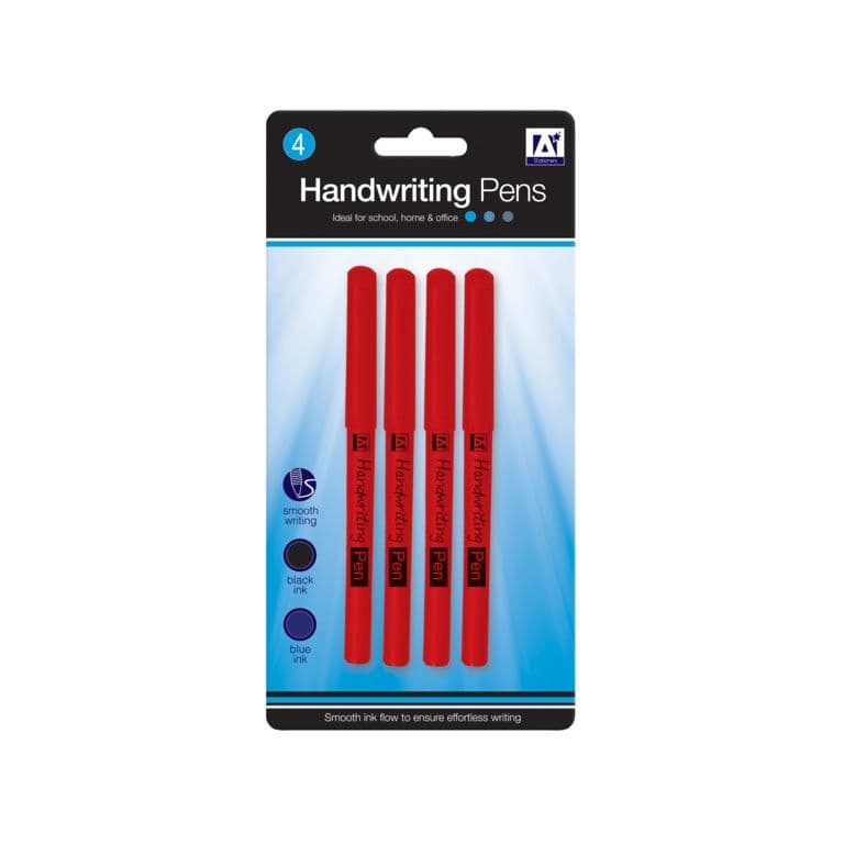 A Star Handwriting Pens - Pack 4