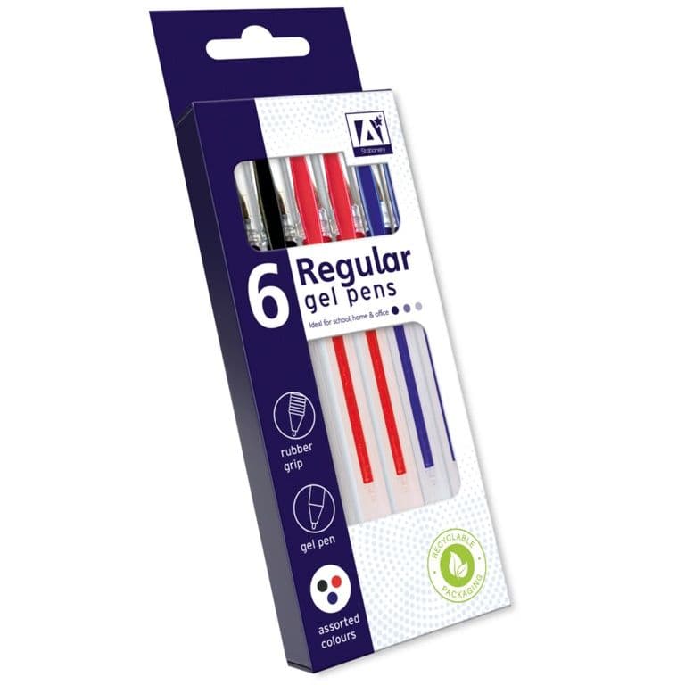A Star Regular Gel Pens - Pack 6