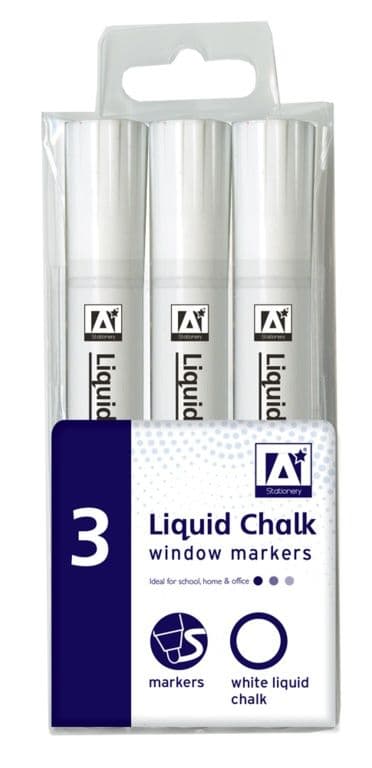 A Star Window Markers - White Pack 3