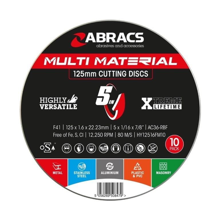 Abracs Hybrid 5 in1 Flt Metal - 125x1.6x22mm Pack 10