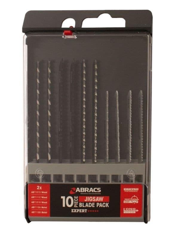 Abracs Jigsaw Blade For Wood & Metal Assorted - Pack 10