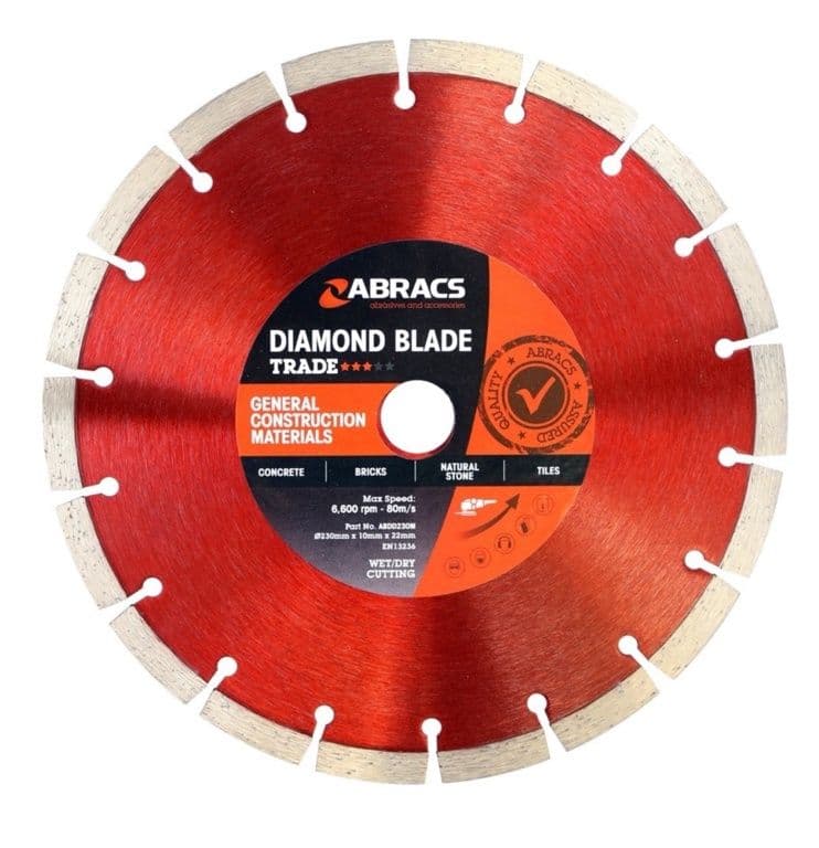 Abracs Trade Diamond Blade 230x10x22 - 230mm x 10mm x 22.23mm TRADE General Construction Materials Diamond Blade