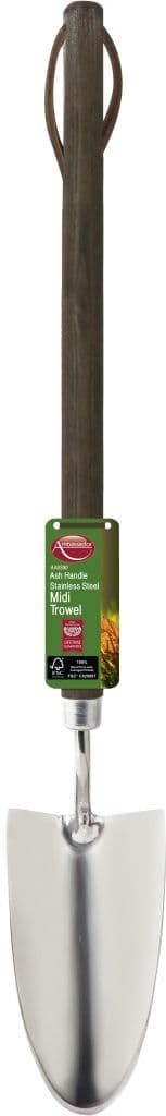 Ambassador Ash Handle Stainless Steel Midi Trowel - Length: 46cm
