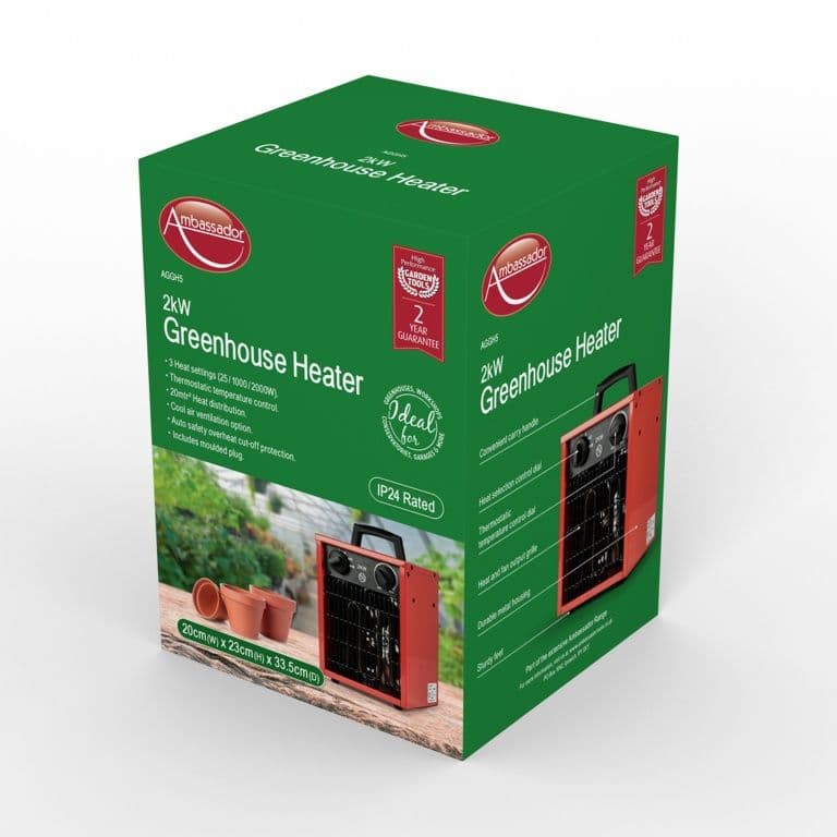 Ambassador Greenhouse Heater - 20cm(W) x 23cm(H) x 33.5cm(D)