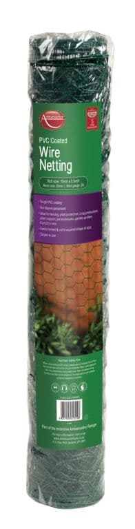 Ambassador PVC Coated Wire Netting - 50mm x 10m x 0.5m