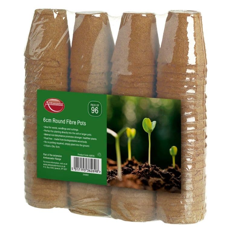 Ambassador Round Fibre Pots - 6cm - Pack 96