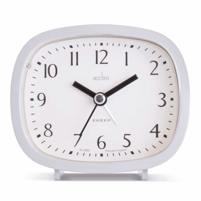 Anglo Continental Hilda Alarm Clock - White