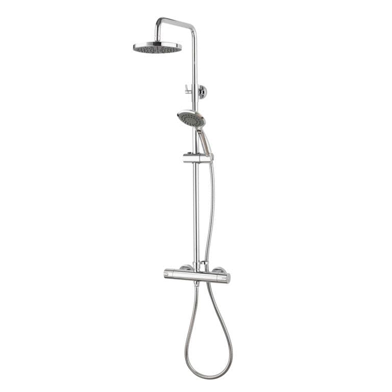 Aqualisa Round Bar Valve Dual Mixer Shower - Chrome