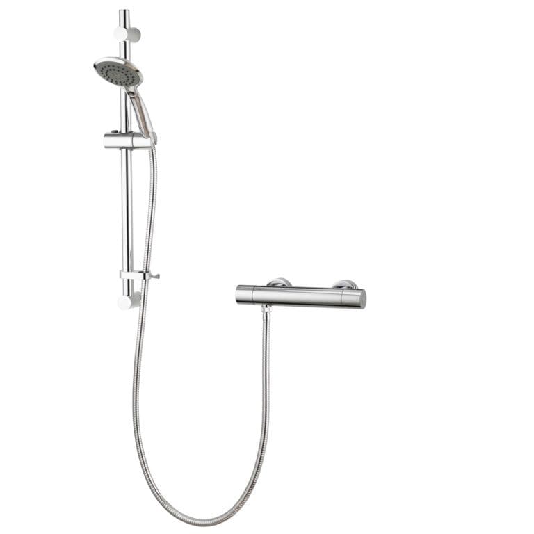 Aqualisa Round Bar Valve Mixer Shower - Chrome