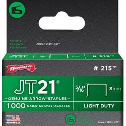 Arrow JT21/T27 Staples - 8mm 5/16in (1000)