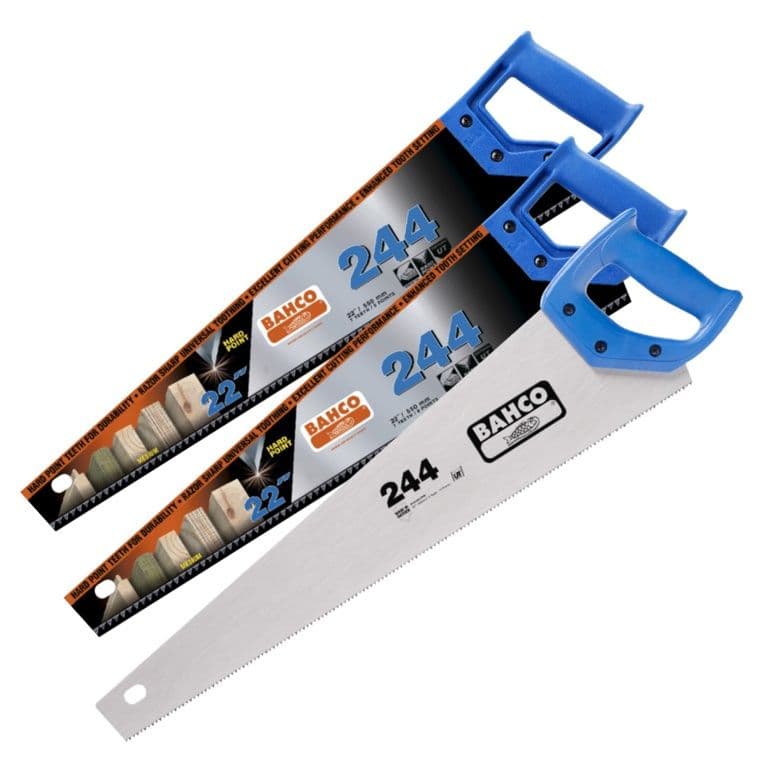 Bahco 2 x 244 22" Hard Point + 1 x 244 22" Fine Cut Handsaws - Multipack