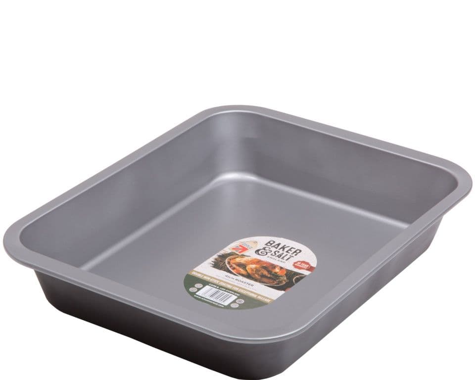 Baker & Salt Non Stick Silver Roaster - 41cm Large
