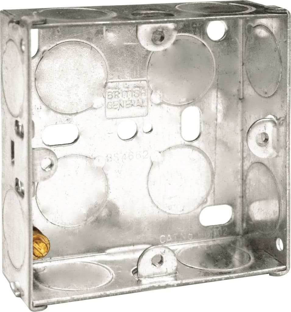 BG Metal Back Box 25mm - Single