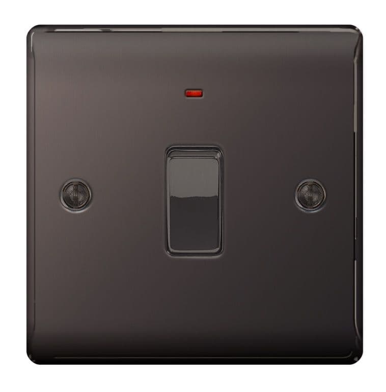BG Metal Black Nickel Dp Switch Neon - 20a