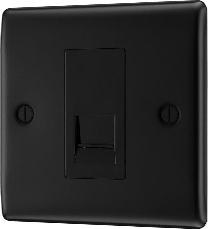 BG Single Master Telephone Socket - Black