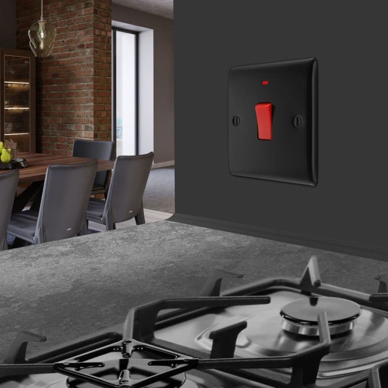 BG Square Cooker Control Unit - 45a Matt Black