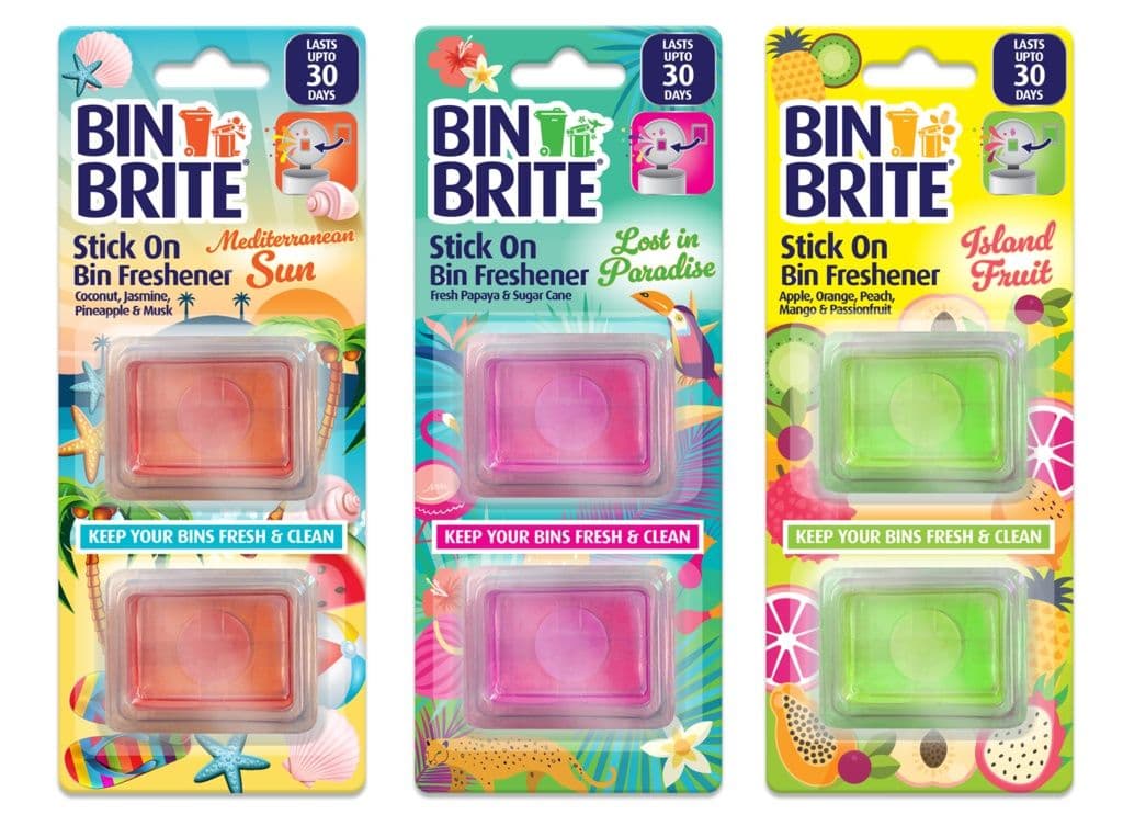 Bin Brite Stick On Freshener - Pack 2