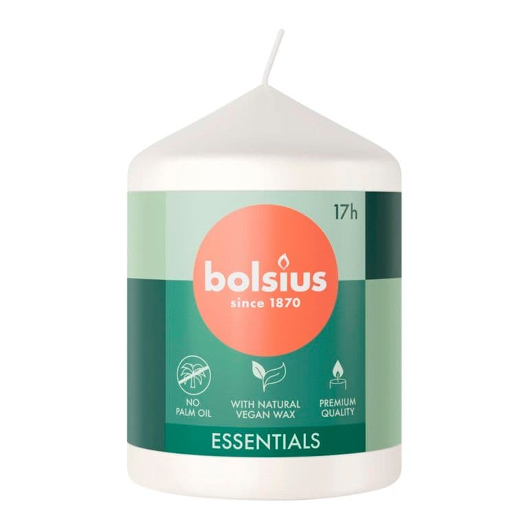 Bolsius Pillar Candle Cloudy White - 80mm x 58mm