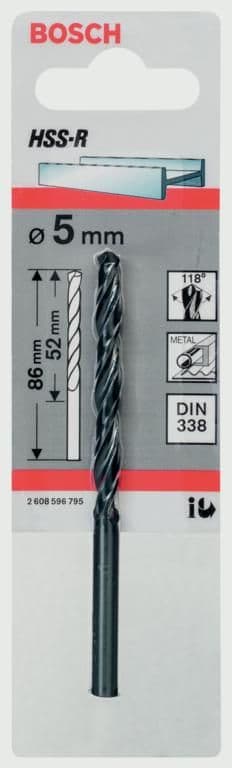 Bosch HSS Twist Point TEQ Drill Bit - 5mm