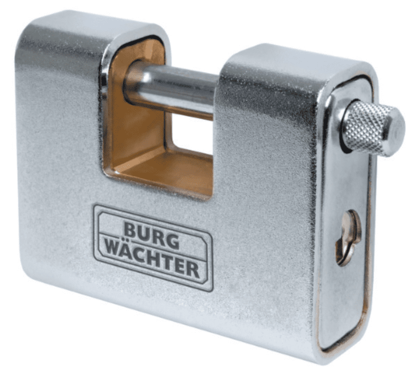 Burg-Wächter Armoured Steel Shutter Lock - 91mm