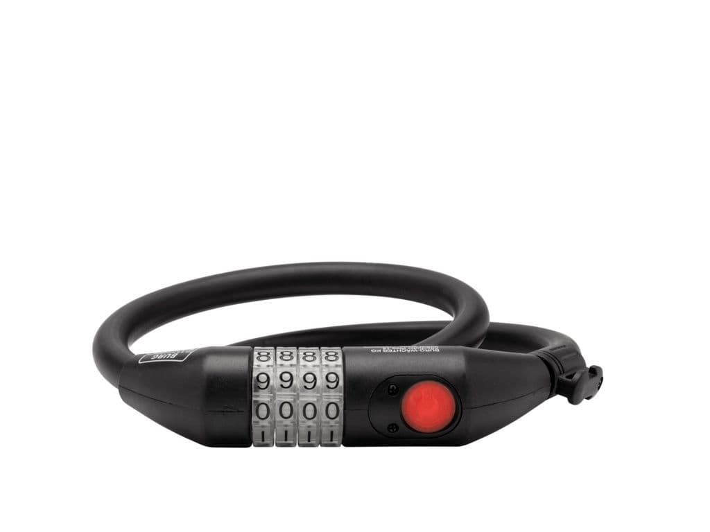 Burg-Wächter Bike Combination Locking Cable With LED 15 x 80 - Black