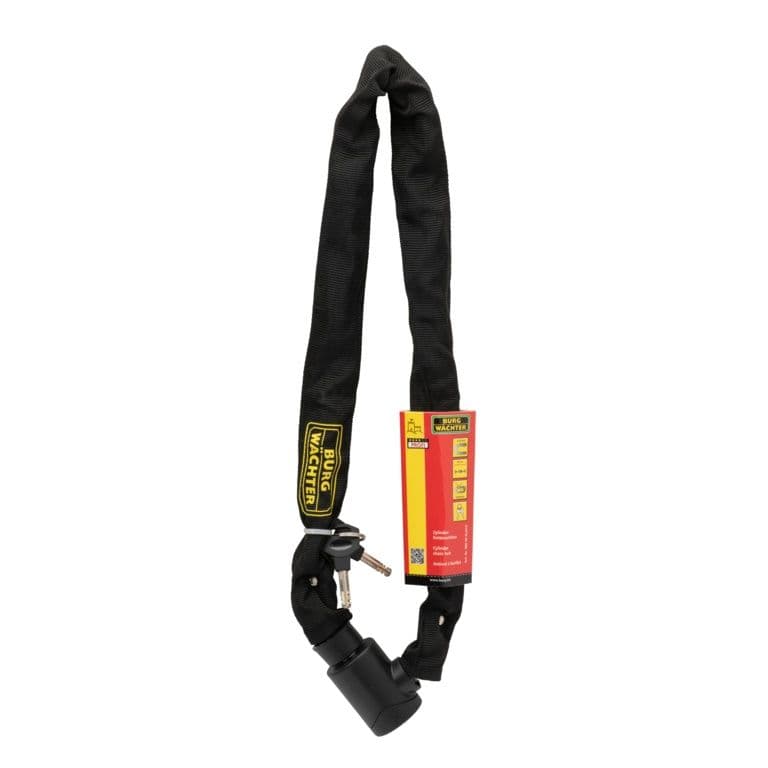 Burg-Wächter Black Chain with Cylinder Lock - 6 x 90cm