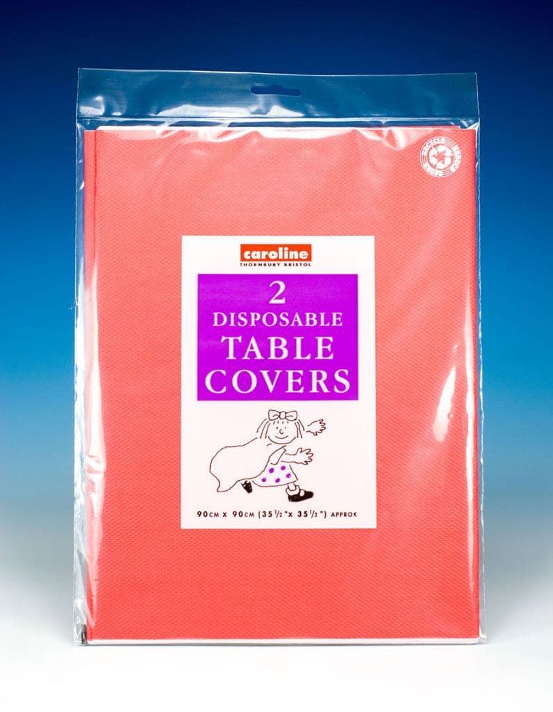 Caroline Square Paper Tablecovers - 90cm Red