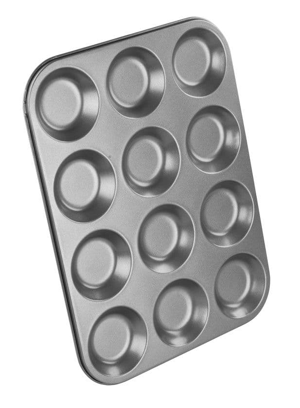 Chef Aid Non Stick Shallow Bun Tin - 12 Cup