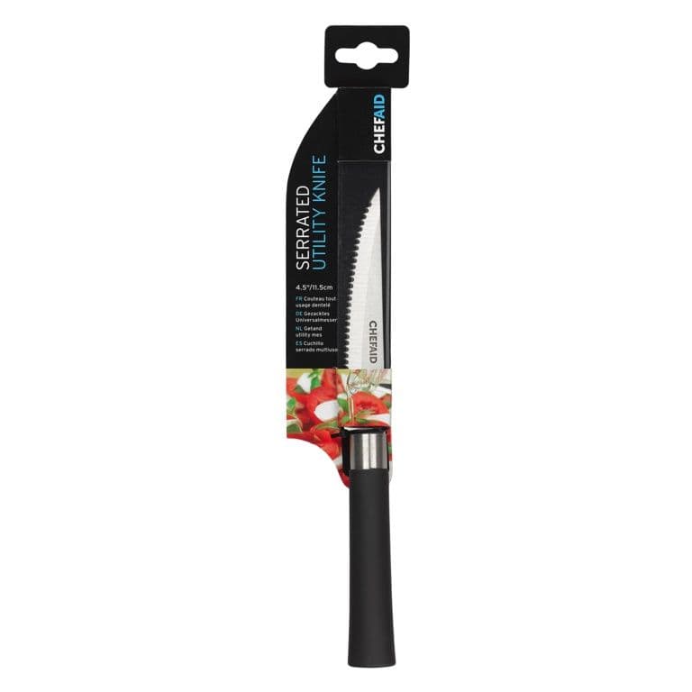 Chef Aid Serrated Utility Knife 4.5" - 11.5cm