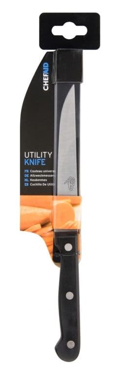 Chef Aid Utility Knife - Black Handle