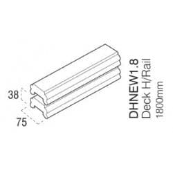 Cheshire Mouldings Decking Hand/Base Rail - 1.8m