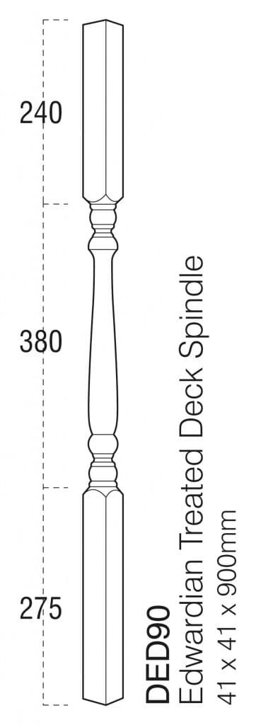 Cheshire Mouldings Decking Turned Spindle - 41mm